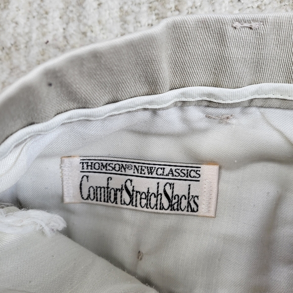 Thomson New Classics Comfort Stretch Slacks Pleated Chinos - Picture 4 of 5